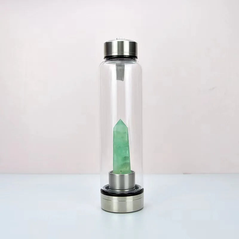 💧 Elemental Hydration Healing Crystal Water Bottle