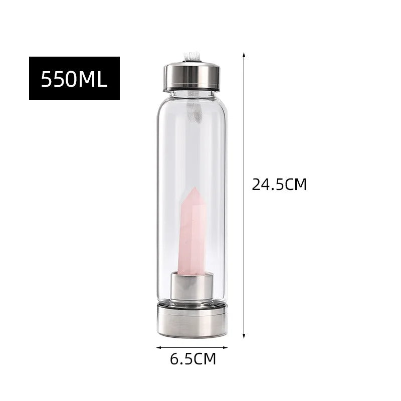 💧 Elemental Hydration Healing Crystal Water Bottle