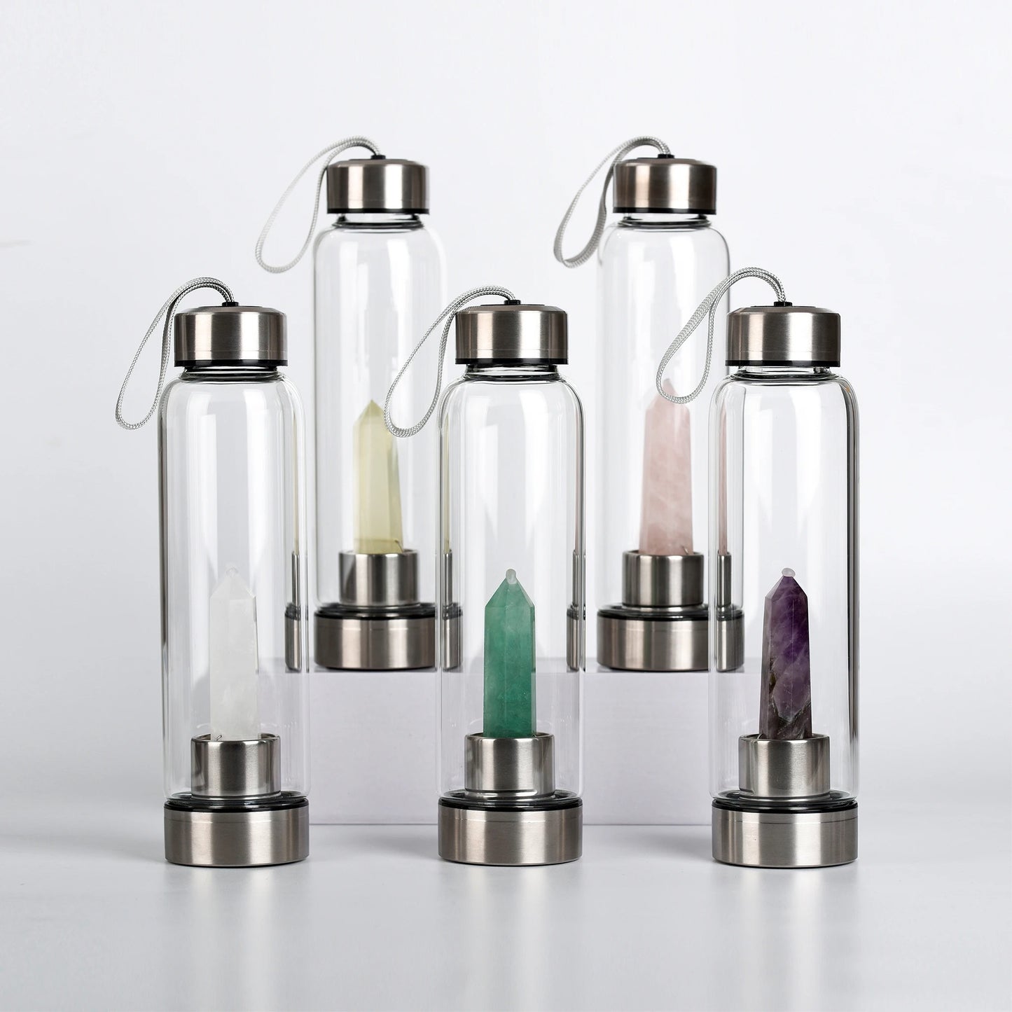 💧 Elemental Hydration Healing Crystal Water Bottle