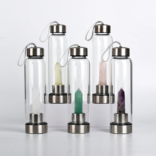 💧 Elemental Hydration Healing Crystal Water Bottle